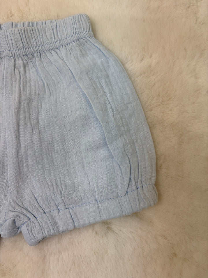 Premium Sky Muslin Boy Shorts Set