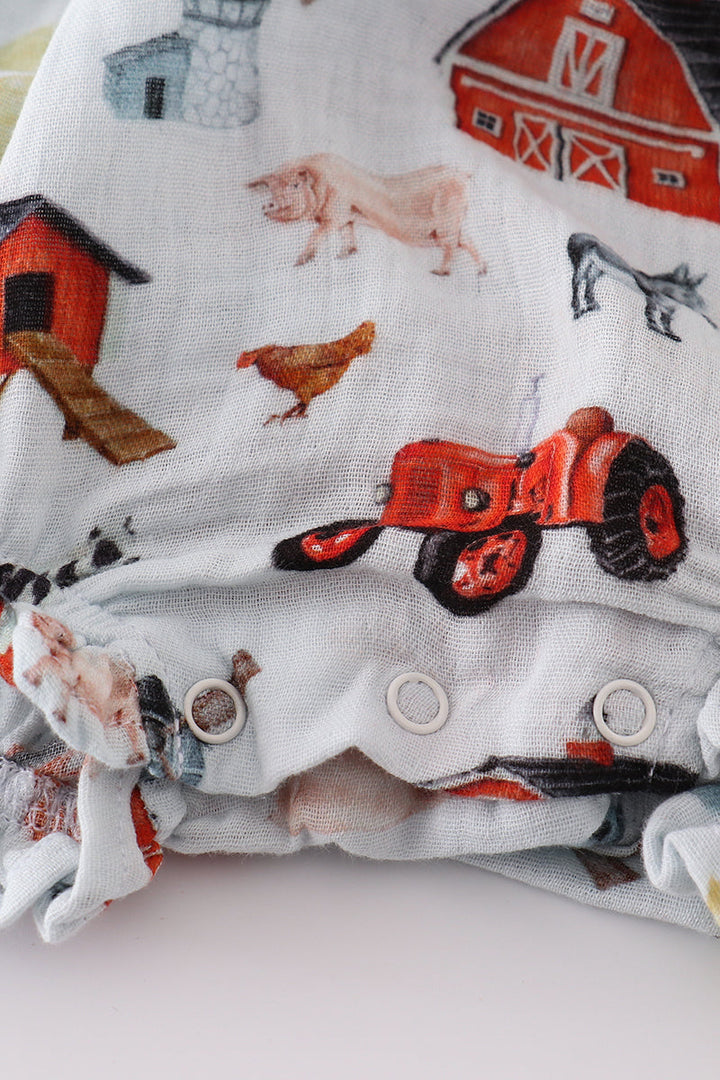 Premium Farm Muslin Ruffle Bubble