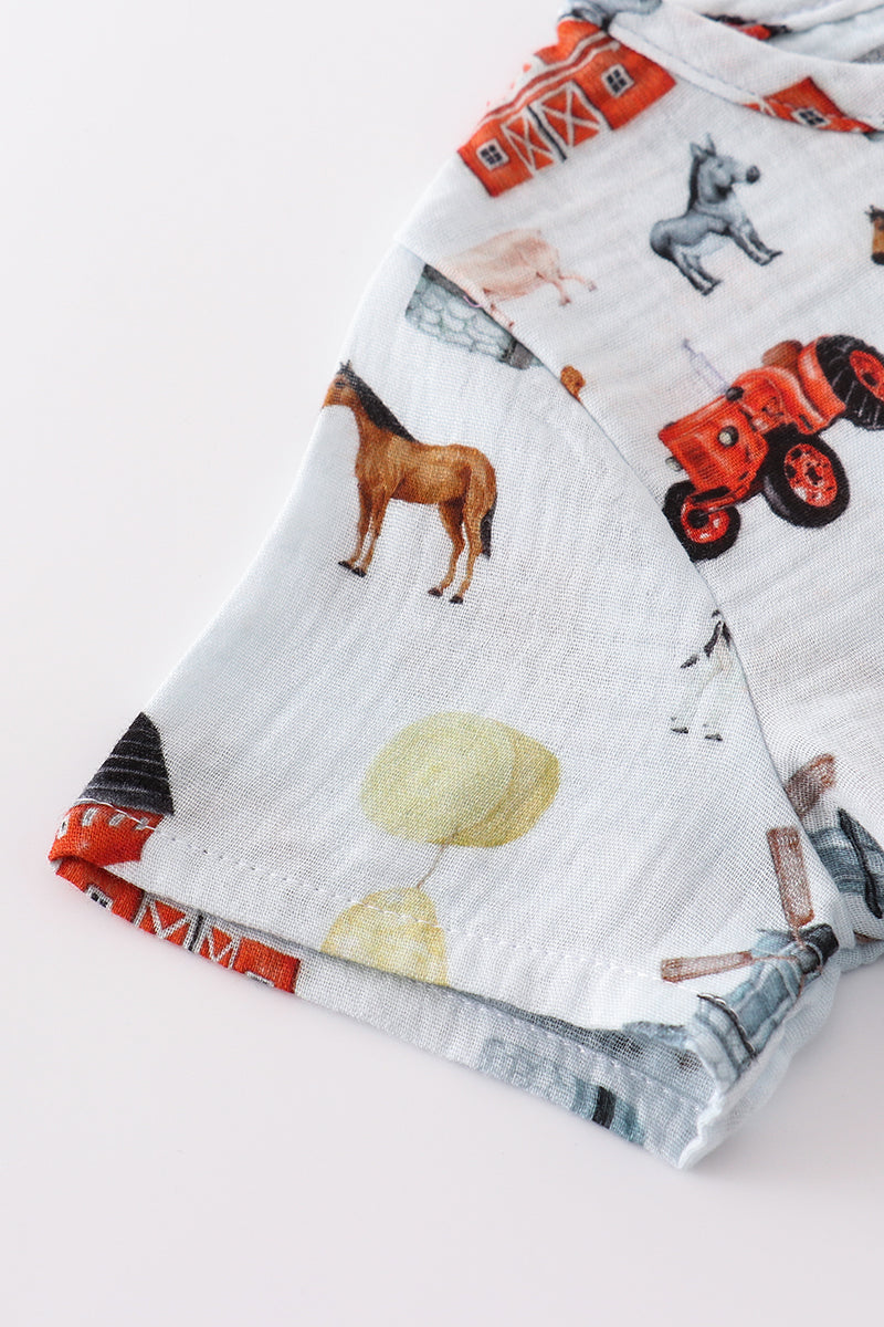 Premium Farm Muslin Boy Shorts Set