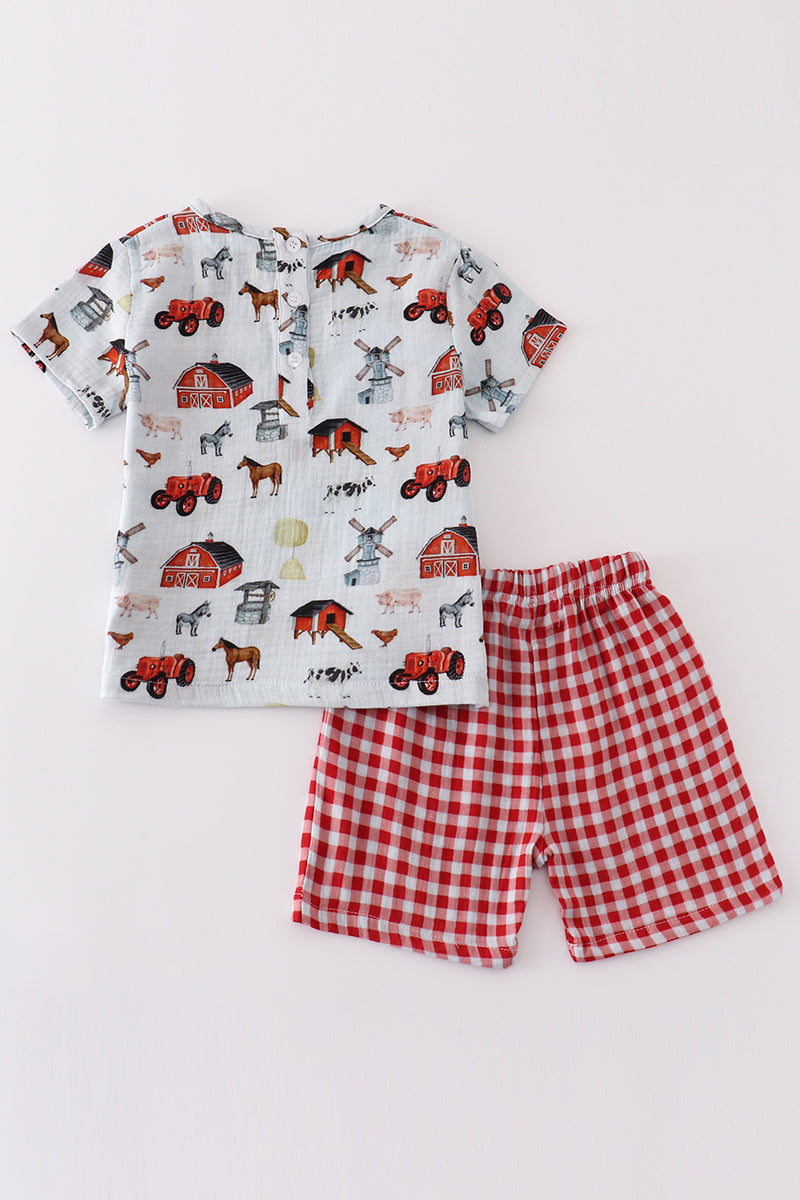 Premium Farm Muslin Boy Shorts Set