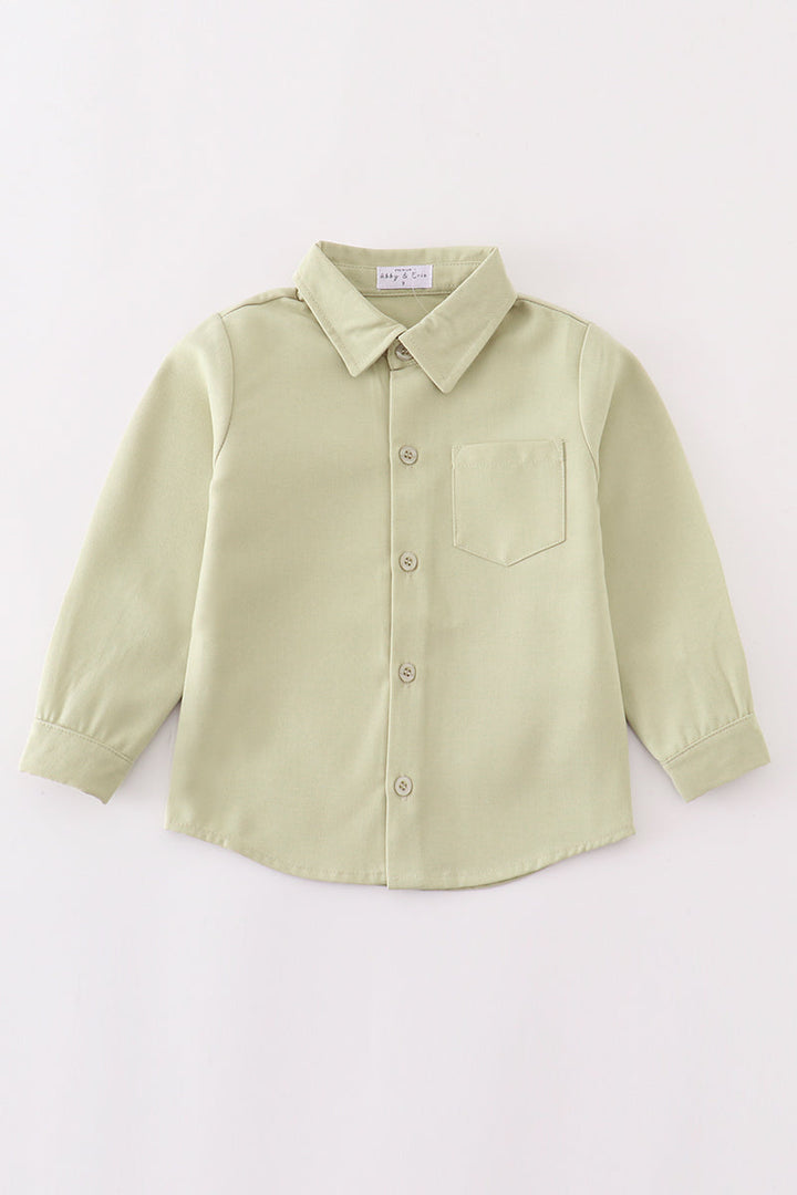 Premium Green Boy Button Down Shirt