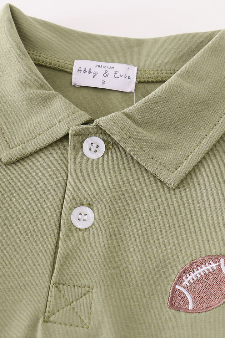 Premium Sage Football Embroidery Boy Shirt