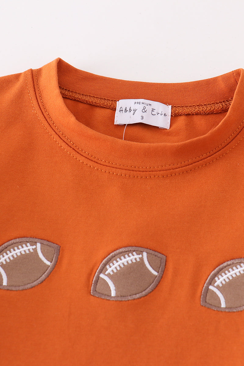 Premium Carmel Football Embroidery Boy Set