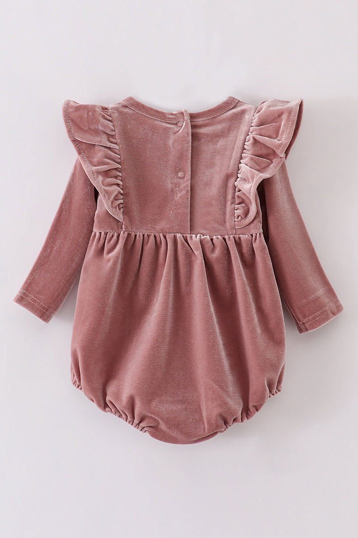 Premium Sand Velvet Ruffle Bubble