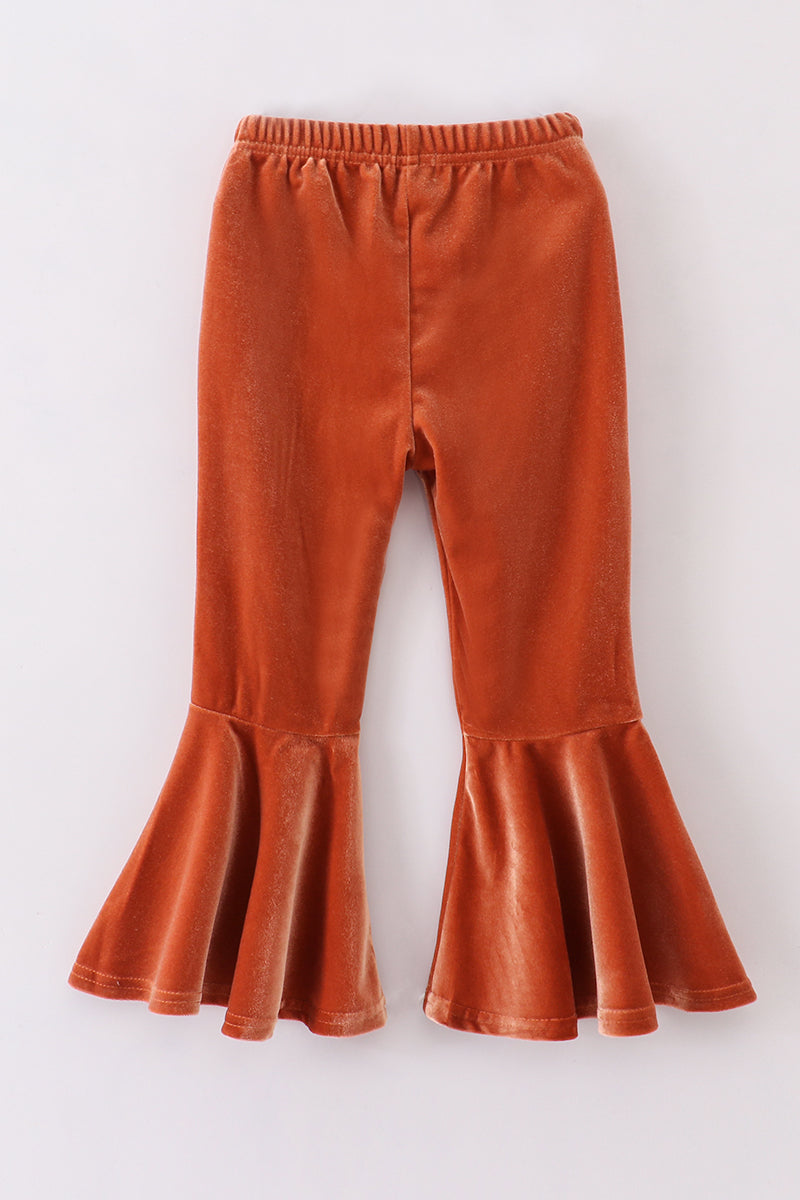 Premium Caramel Velvet Bell Pants