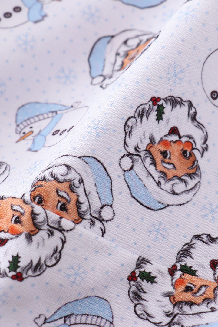 Premium Blue Christmas Santa Claus Print Men Pajama Pants