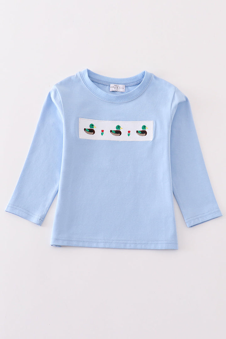 Premium Blue Duck Applique Boy Top