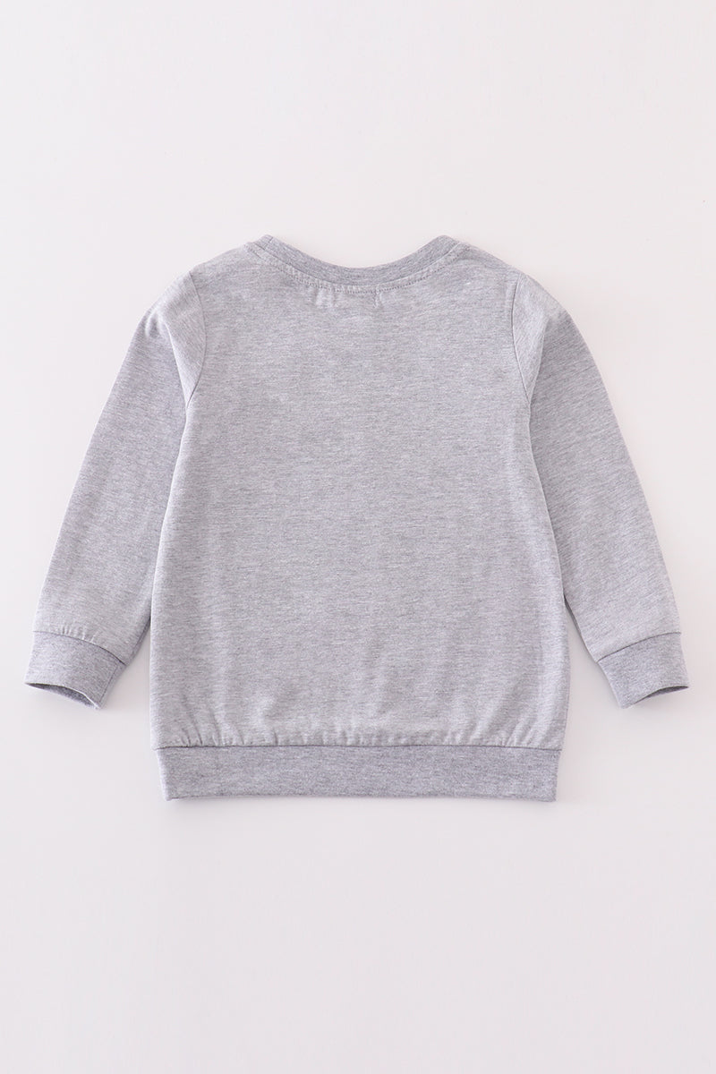 Premium Grey Duck Embroidery Sweatshirt