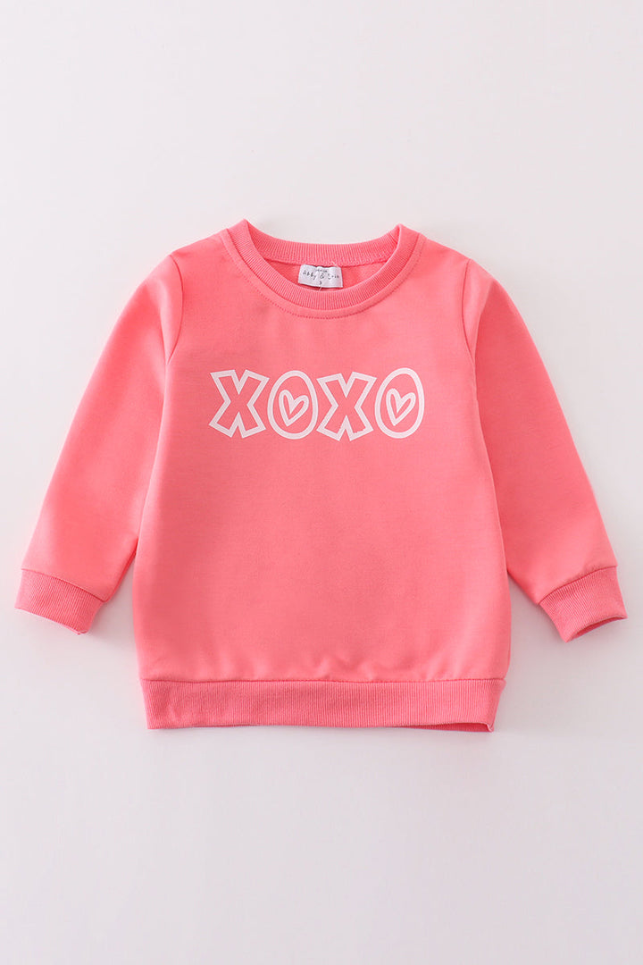 Premium Pink Valentine Xoxo Girl Sweatshirt