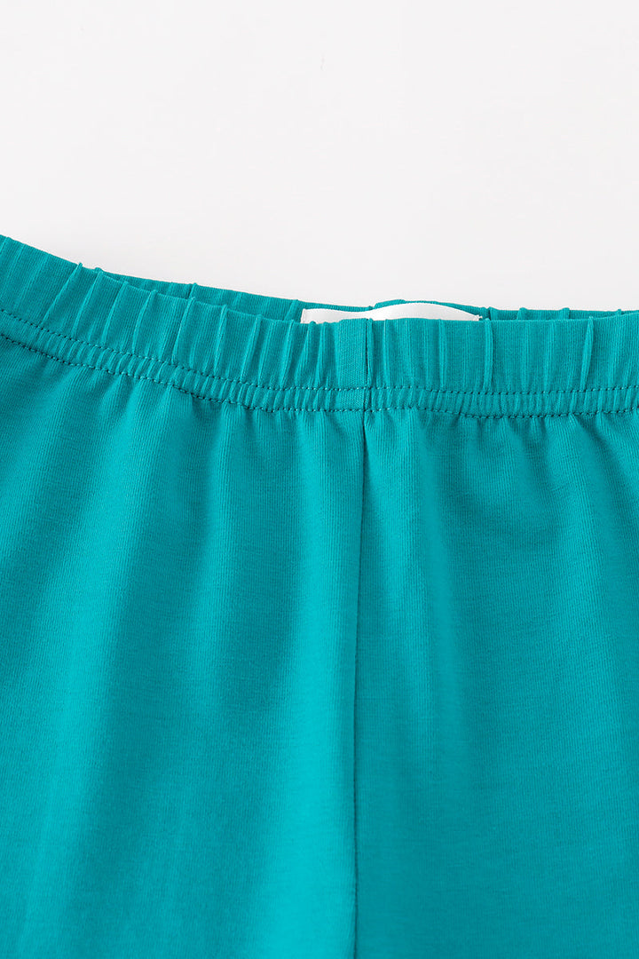 Green Ruffle Pants