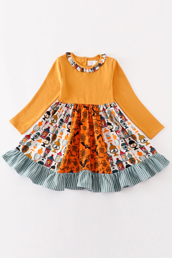 Yellow Halloween Twirl Dress