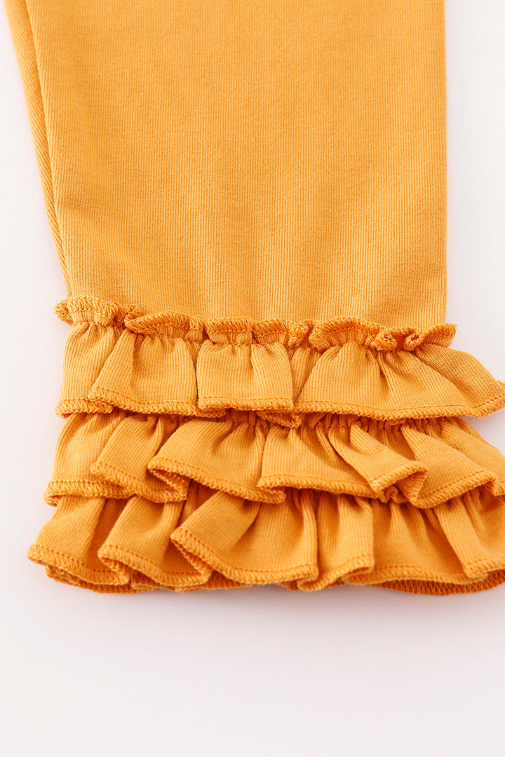 Yellow Ruffle Girl Pants