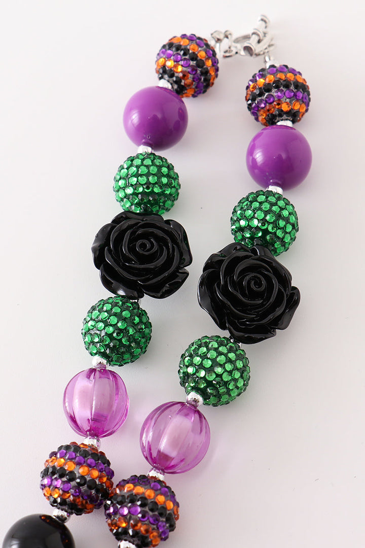 Halloween Witch Bubble Chunky Necklace