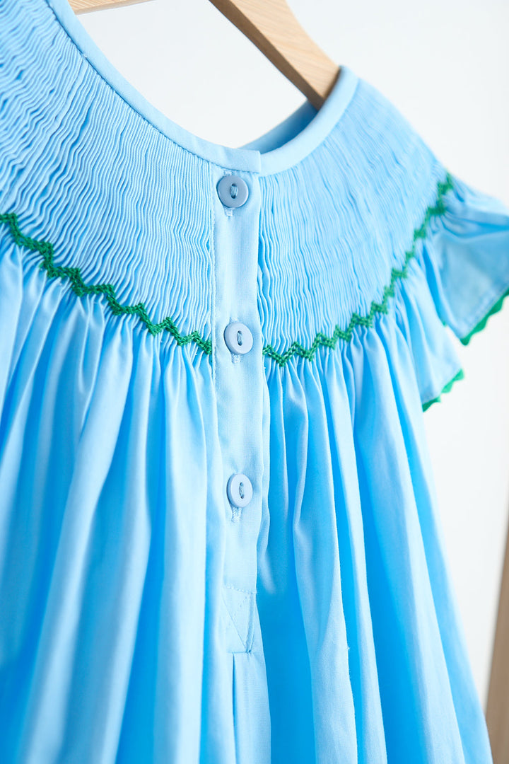 Blue Fairy Hand Smocked Dress