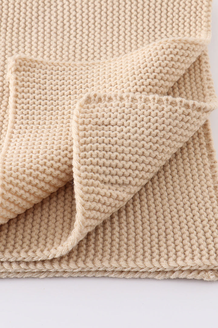 Beige Baby Soft Knitted Blanket