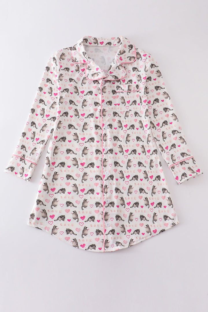 Valentine's Day Heart Print Mom Dress