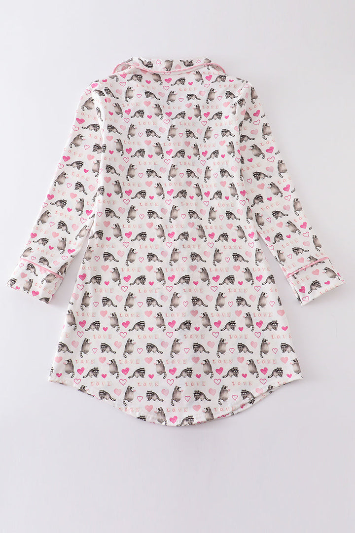 Valentine's Day Heart Print Mom Dress