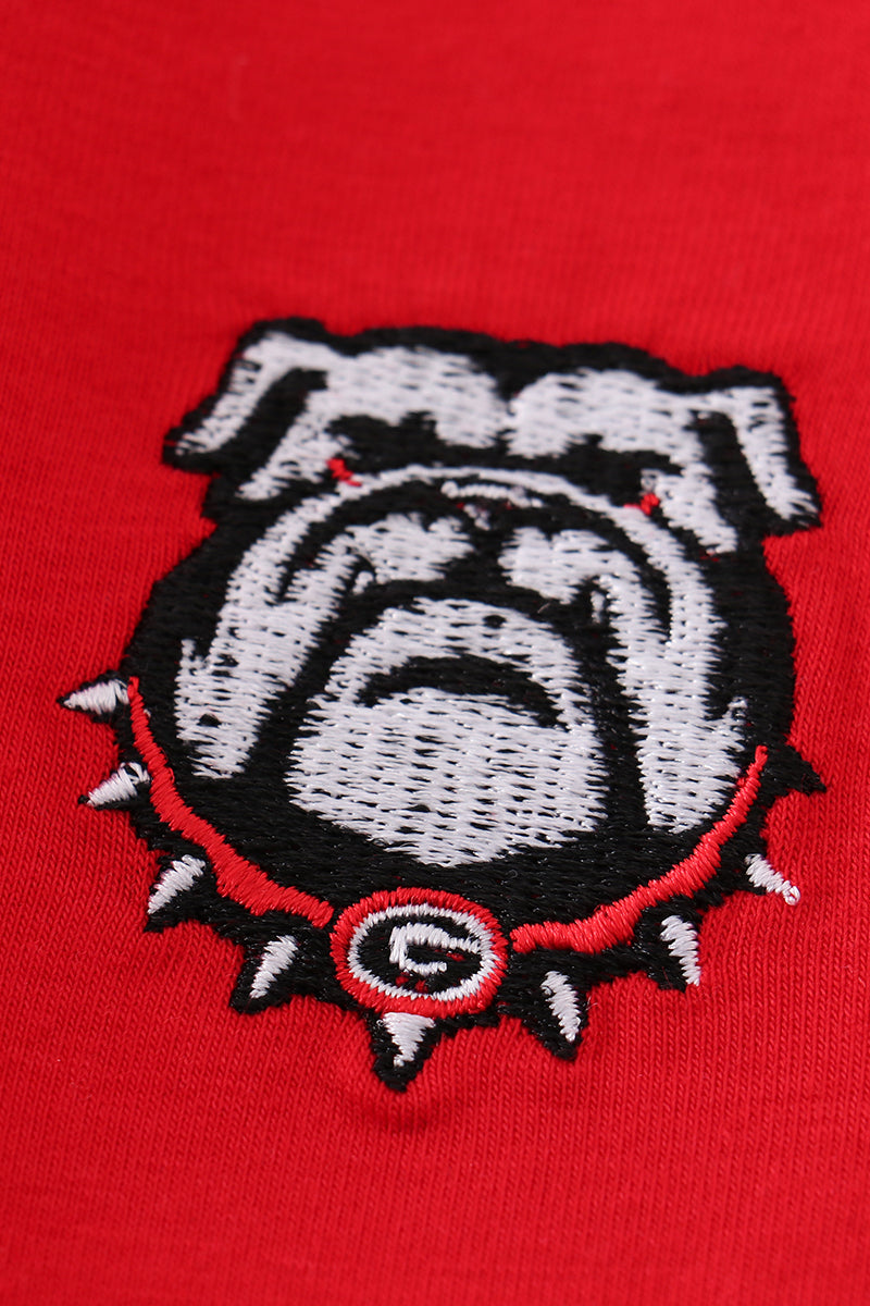 Red Georgia Embroidery Boy Top