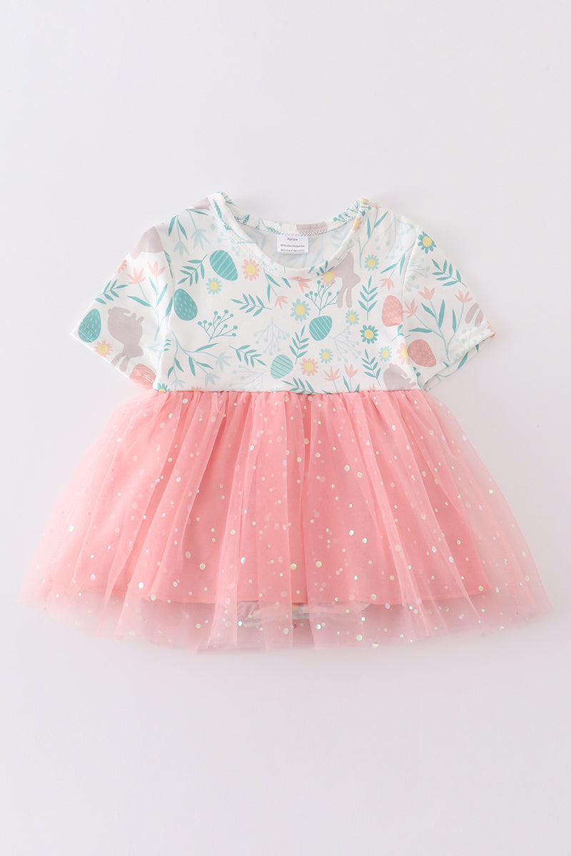 Easter Sequin Tulle Girl Bubble