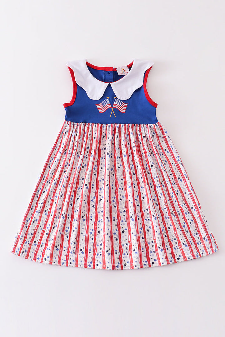 Blue Patriotic Flag Dress