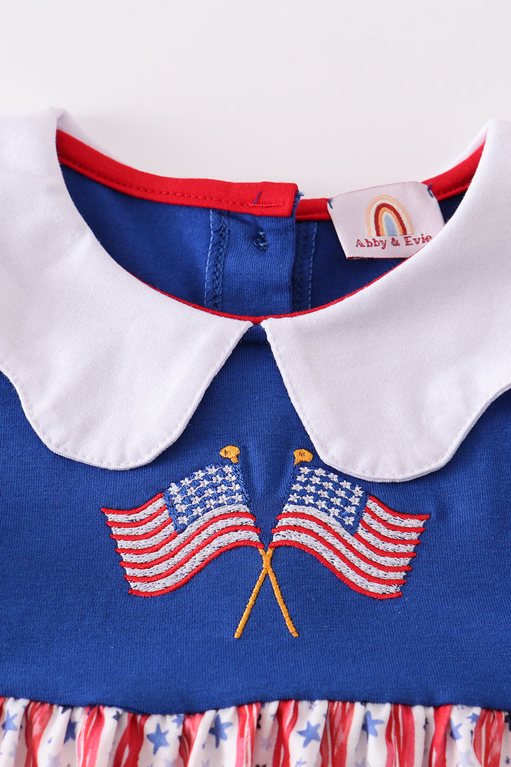 Blue Patriotic Flag Dress