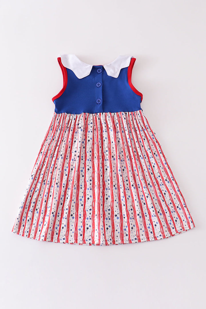 Blue Patriotic Flag Dress