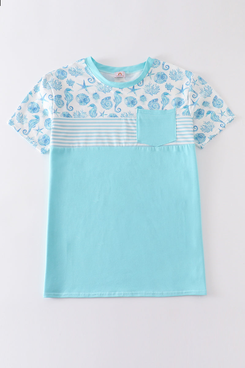 Marine Creature Print Men Top