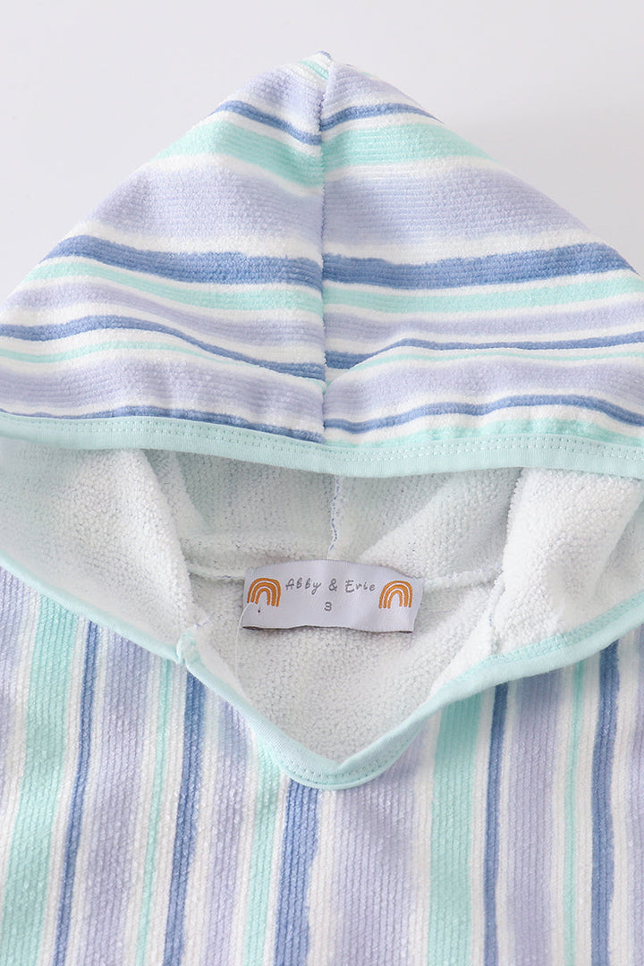 Blue Stripe Boy Swim Towel