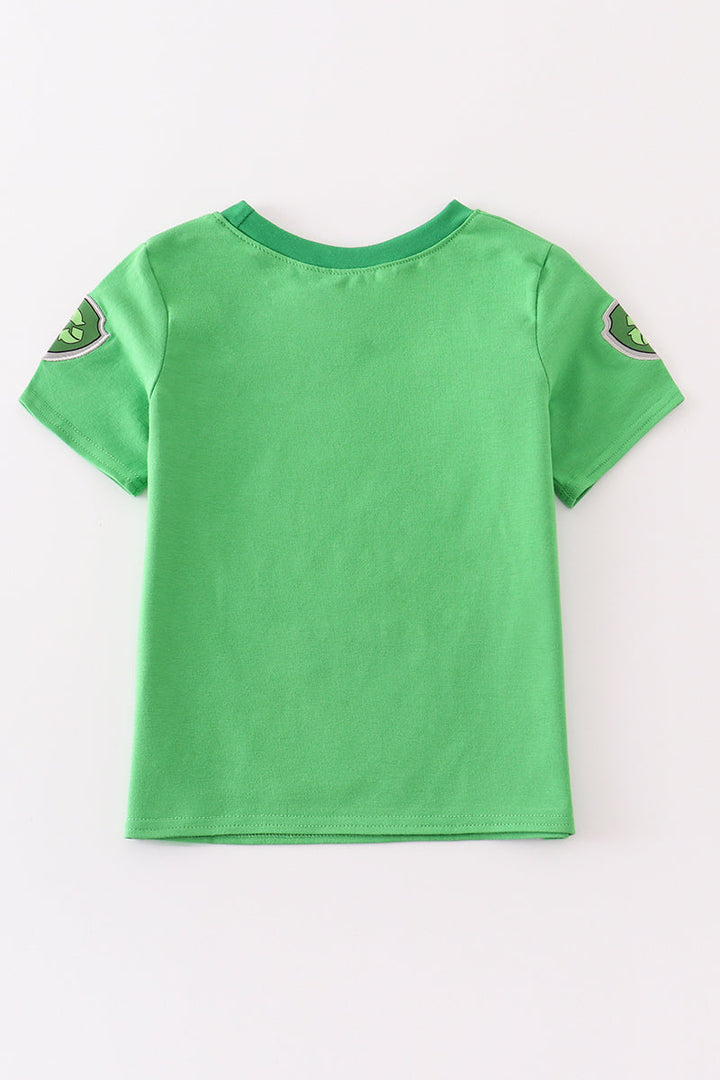 Green Character Applique Boy Top