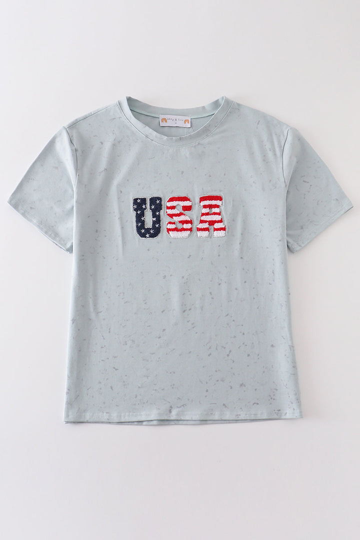 Patriotic Usa French Knot Women Top