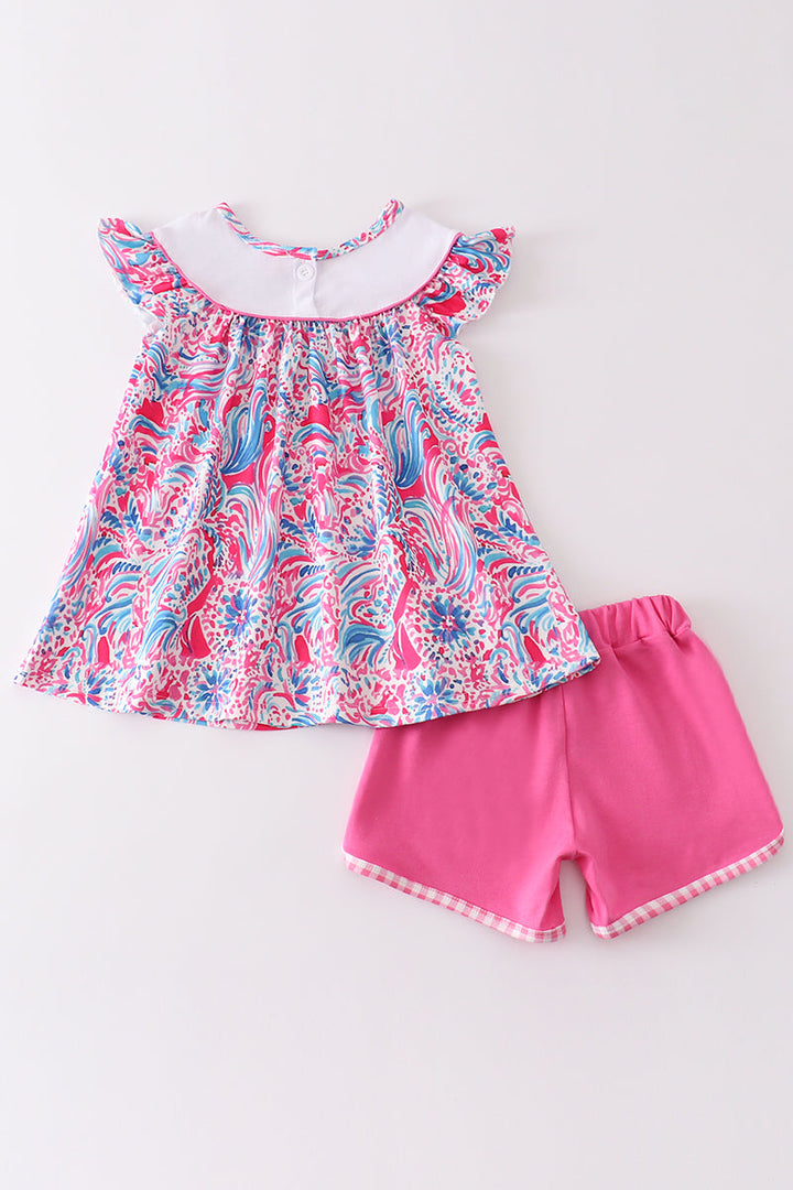 Floral Print I Love Mama Girl Set