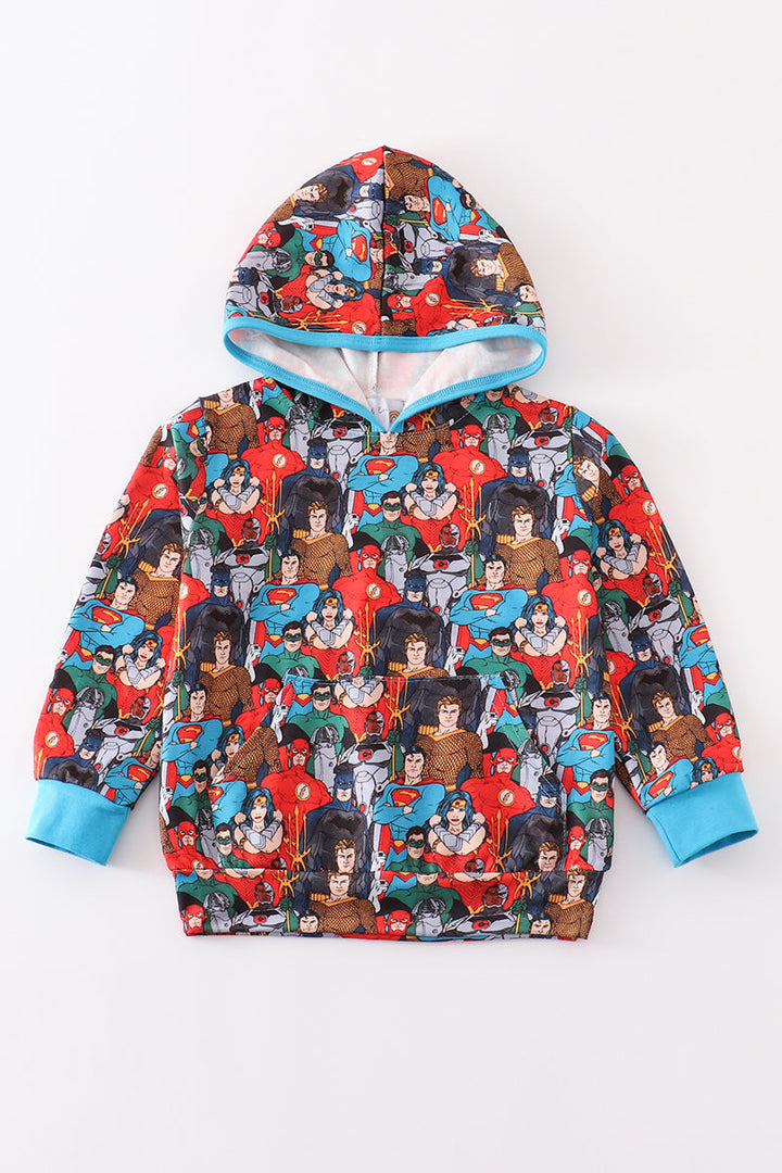 Blue Character Boy Hoodie