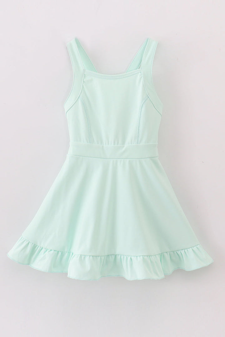 Mint Active Sporty Ruffle Tennis Dress