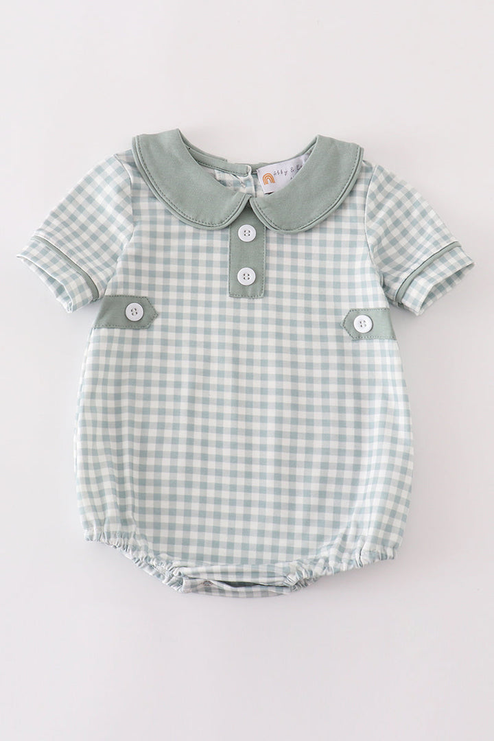 Green Gingham Boy Bubble