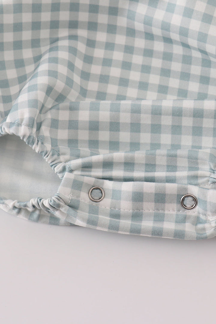 Green Gingham Boy Bubble