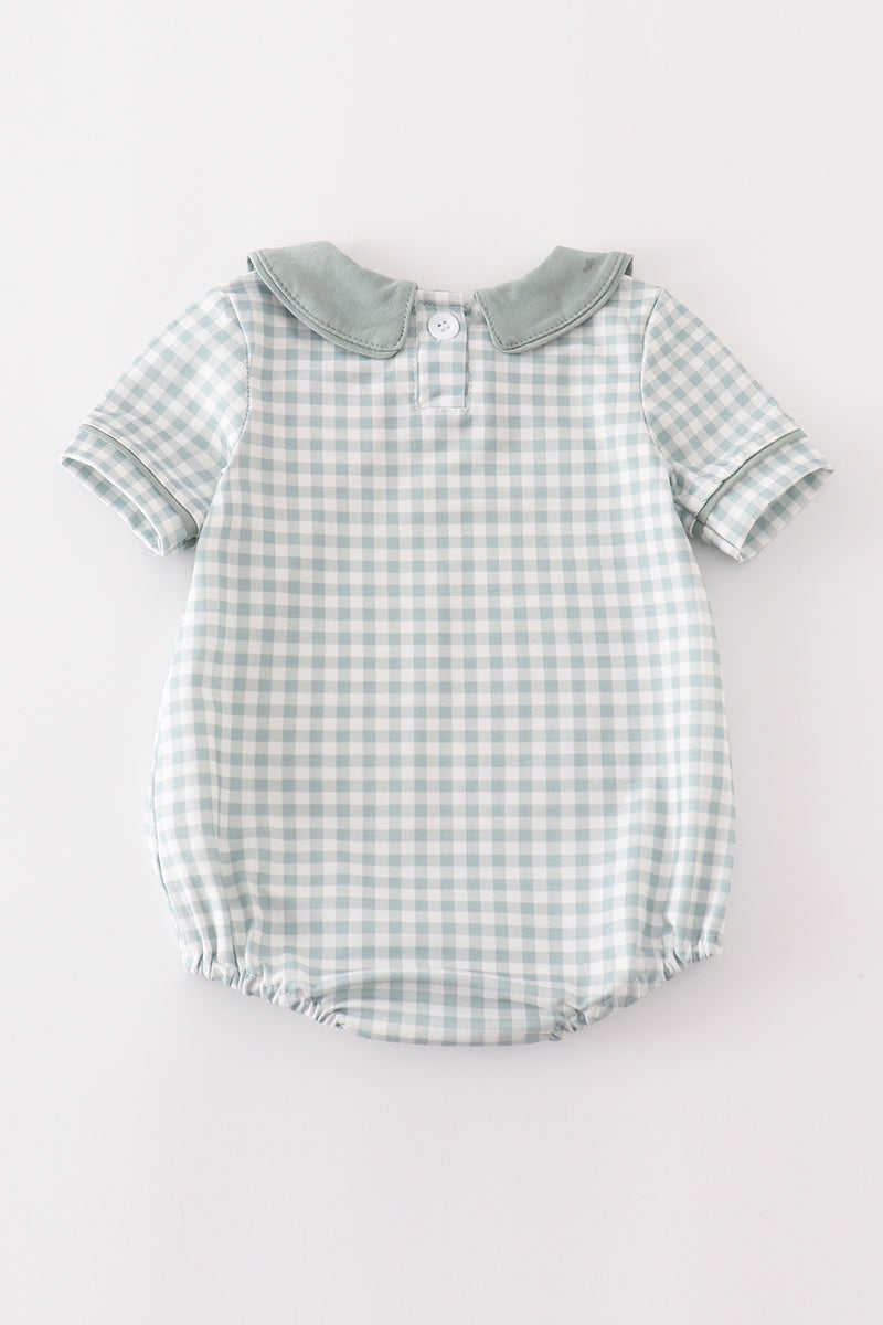 Green Gingham Boy Bubble