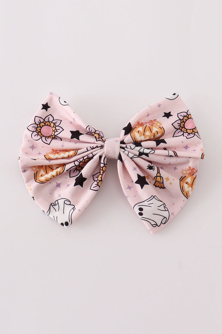 Pink Halloween Hair Bow