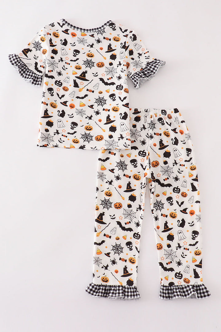 Halloween Zip Girl Pajamas Set