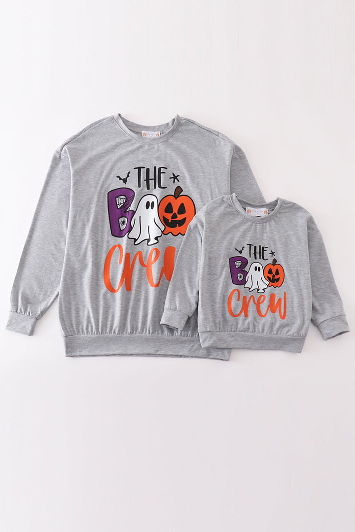 Grey The Boo Crew Mom&me Top