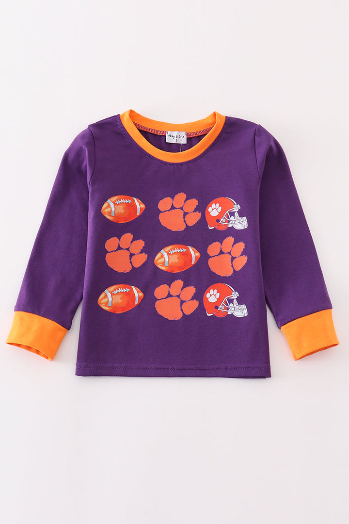 Clemson Football Print Boy Top