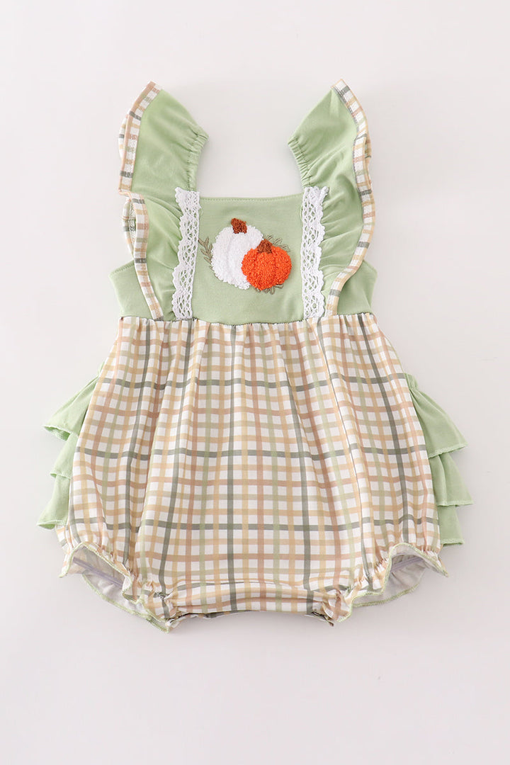 Sage Pumpkin French Knot Girl Bubble