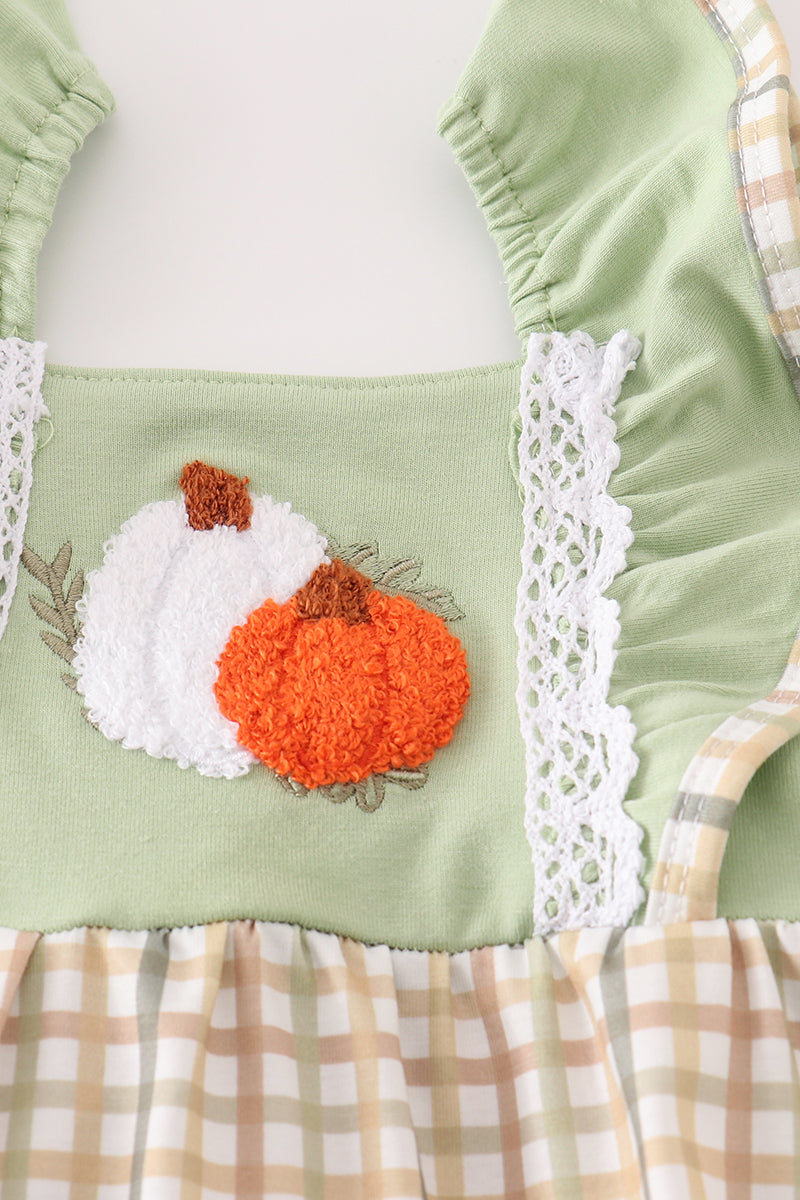 Sage Pumpkin French Knot Girl Bubble