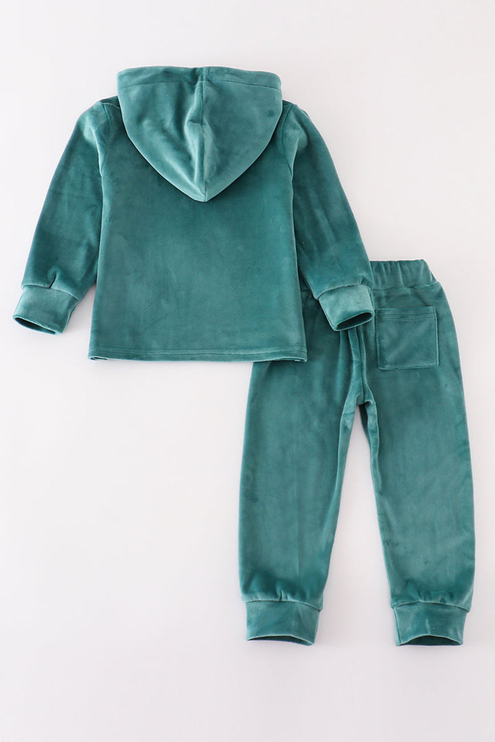 Baby Forest Velvet Boy Hoodie Set