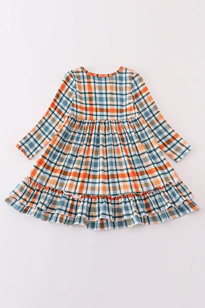 Green Plaid Mom&me Dress