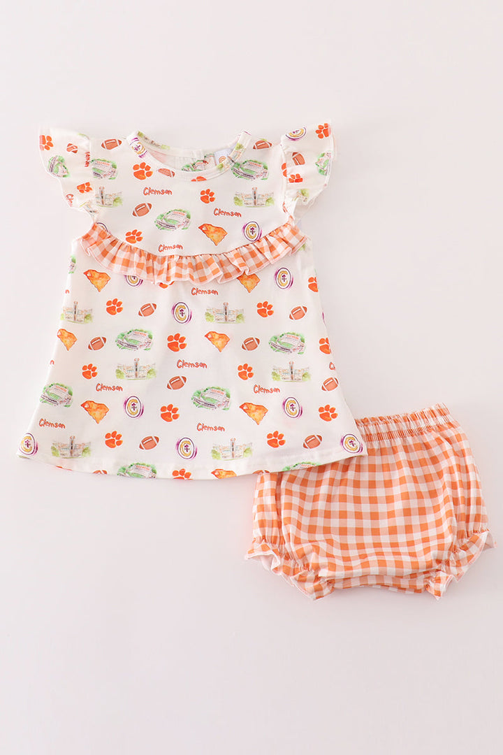 Clemson Football Baby Girl Set