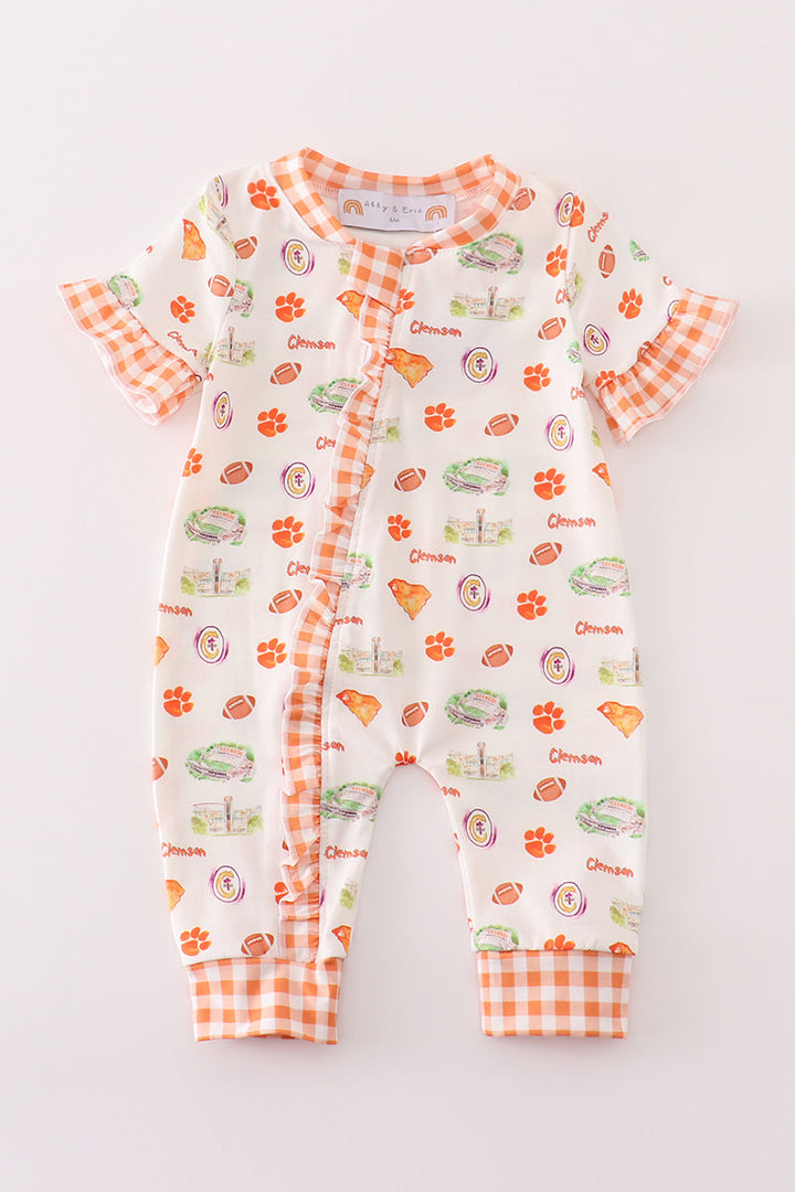 Clemson Football Baby Girl Romper