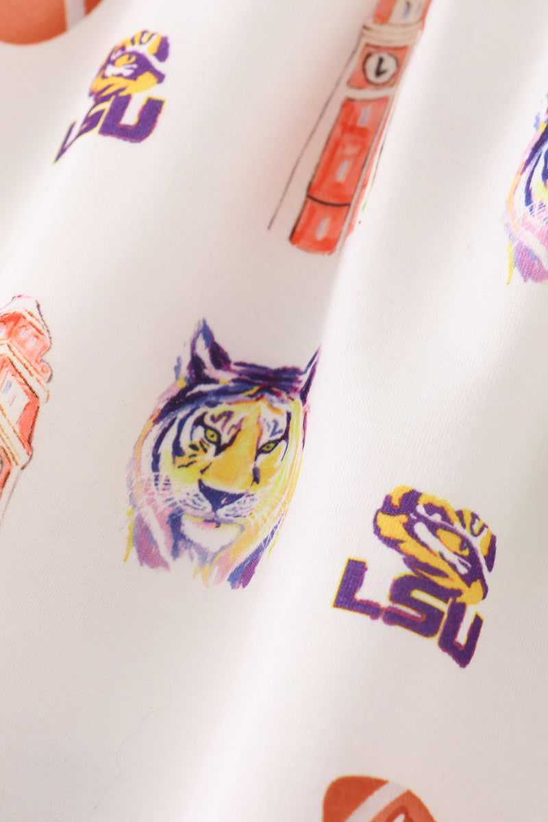 Purple Geaux Tiger Girl Set