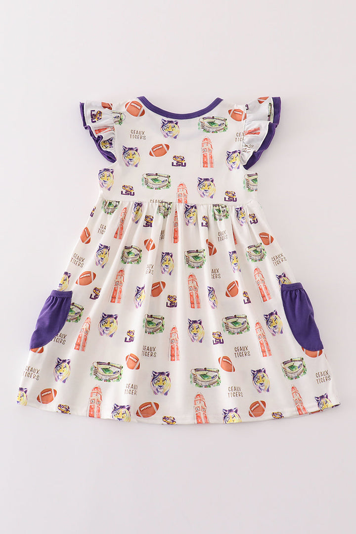 Purple Geaux Tiger Girl Dress