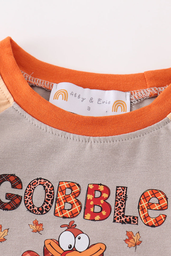 Thanksgiving Turkey Gobble Boy Top