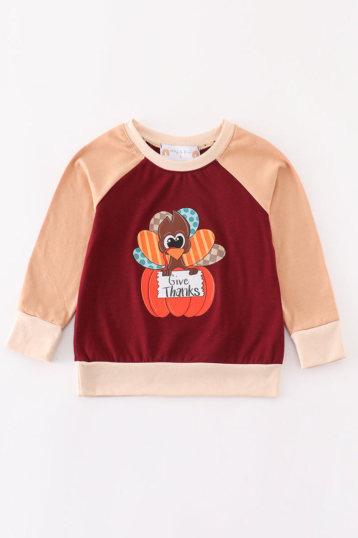 Turkey Print Boy Top